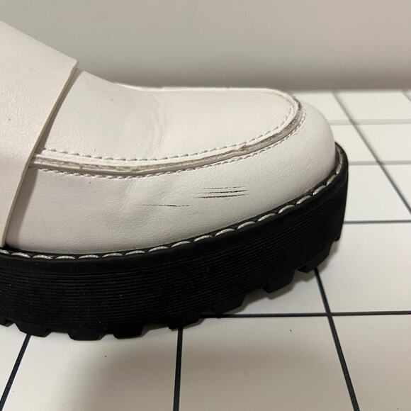 Women's chunky Loafers US8 black and white - Picture 6 of 7